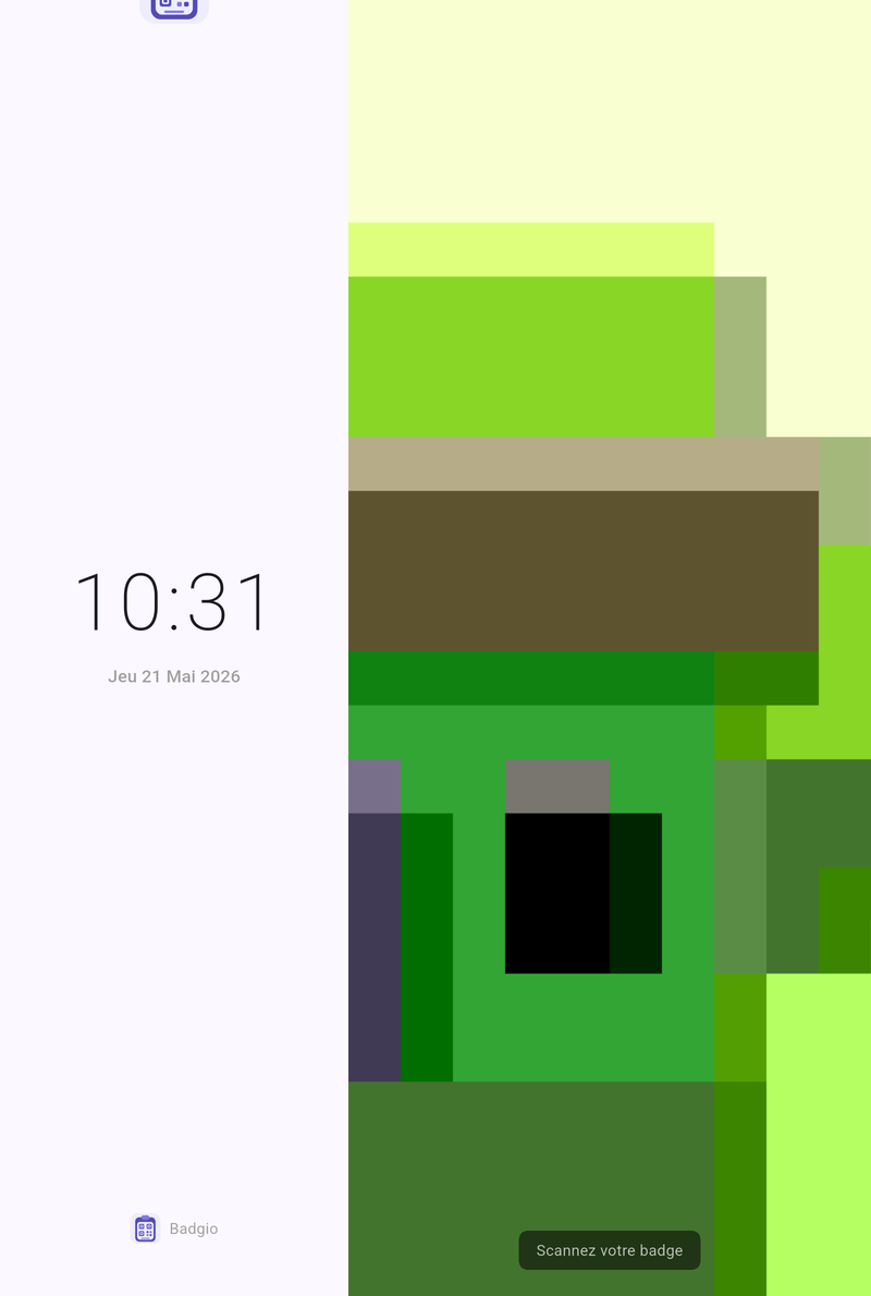 Mode kiosque Badgio sur tablette Android